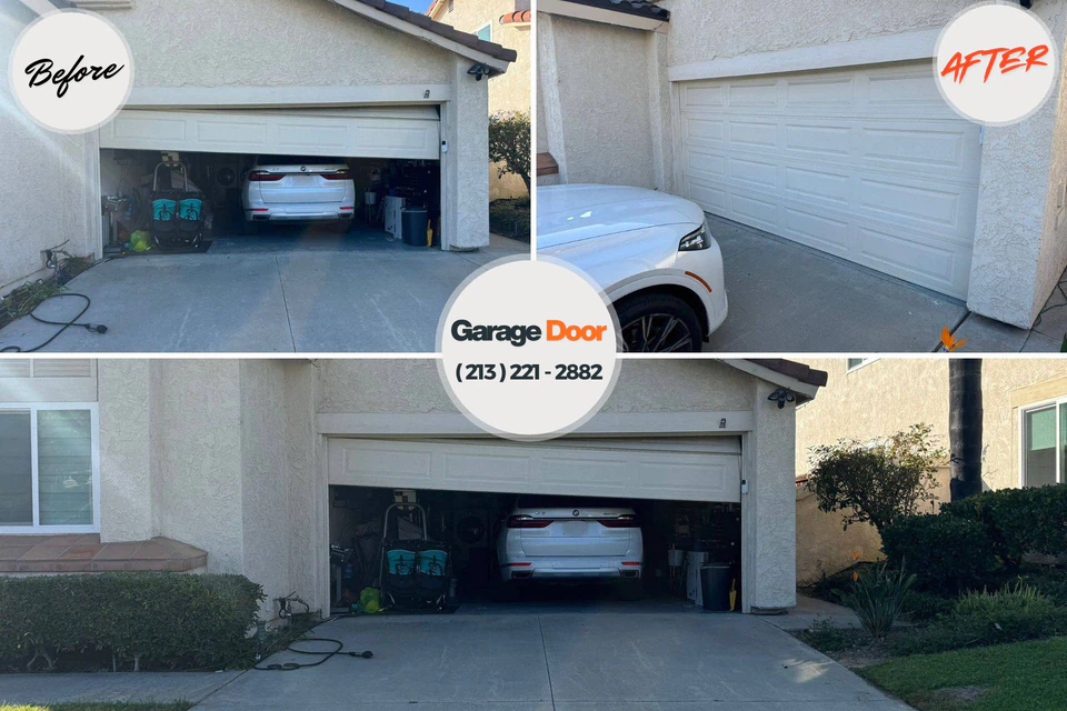 Before and after: garage door repair Columbia, PA